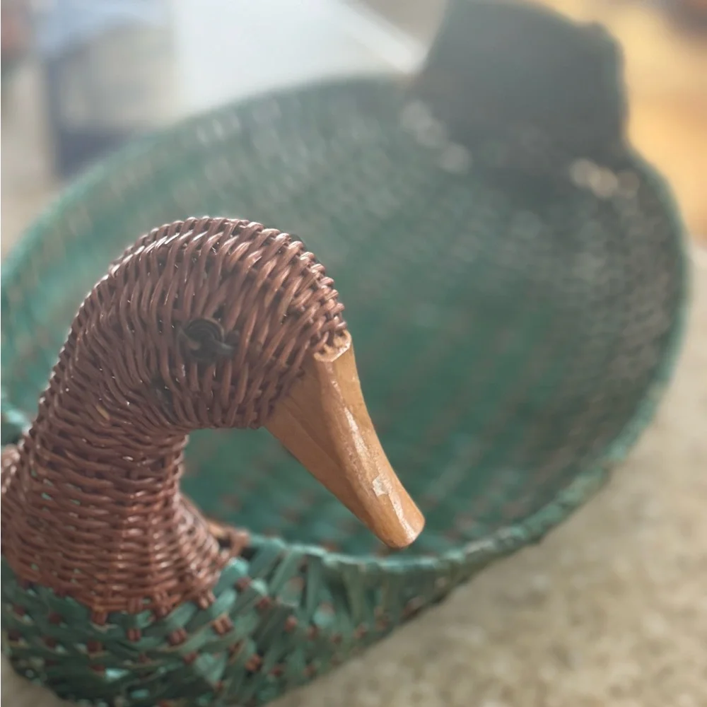 Mallard Duck Bundle! Basket, large duck, mini duck, notes canister